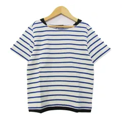 コムサイズム 半袖Ｔシャツ 未使用 トップス ボーダー 女の子 キッズ 男の子用 130Aサイズ ホワイト/ネイビー COMME CA ISM