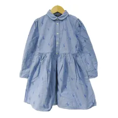 ポロラルフローレン ワンピース コットン トップス キッズ 女の子用 6サイズ スカイブルー POLO RALPH LAUREN 【中古】
