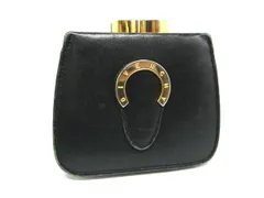 GIVENCHY ジバンシィ レザー コインケース コインパース 小銭入れ レディース ブラック系×ゴールド系 DI9392