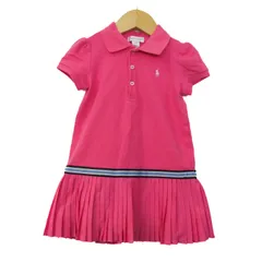 ラルフローレン ワンピース ロゴ トップス キッズ 女の子用 24Mサイズ ピンク RALPH LAUREN 【中古】