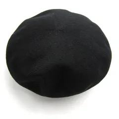 カンゴール ベレー帽 ロゴ 帽子 ブランド レディース Lサイズ ブラック KANGOL 【中古】