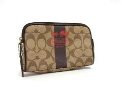 ■美品■ COACH コーチ シグネチャー レザー マルチケース マルチポーチ 小物入れ レディース メンズ ブラウン系 DJ2116