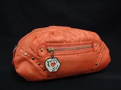 ■新品同様■ ANNASUI アナスイ ナイロン スタッズ マルチケース マルチポーチ 小物入れ レディース オレンジ系 DI7069