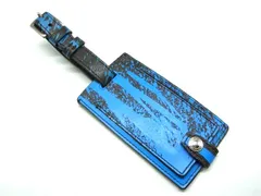 ■新品同様■ COACH コーチ K1282-63772 レザー カードケース カード入れ パスケース 定期入れ ブルー系×ブラック系 DI8579