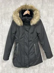 ZARA ザラ ファー ロング ダウン ジャケット sizeS/黒 ◆■◎レディース