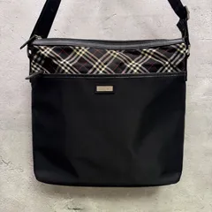 ✨BURBERRY BLACK LABEL バーバリーブラックレーベル ショルダーバッグ ノバチェック レザー ブラック 吉田 ナイロン メンズ レディース 使用感あり✨
