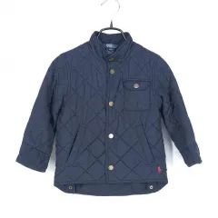 POLO RALPH LAUREN(ポロラルフローレン) キッズ スナップボタン キルティングジャケット ネイビー 4/4T (HU41285)