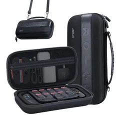 JSAUX Switch 2 ケース（2025年対応）｜カバー付き本体も収納可能｜スイッチ2 大容量キャリングバッグ｜ゲームカード20枚収納・アクセサリー対応｜ハードシェル・高耐久保護・携帯便利｜BG0122（ブラック）