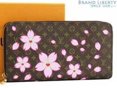【未使用】ルイヴィトン　LOUIS VUITTON　モノグラム　LV TM ジッピー ウォレット　ラウンドファスナー長財布　村上隆コラボ　チェリーブロッサム　サクラブラウン　M13433