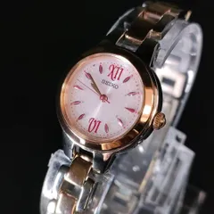 745-2　極美品　SEIKO　セイコー　セレクション　selection　ピンク　ゴールド　シルバー　ソーラー　充電式　レディース　lady's　女性　腕時計　watch　1B21‐0AF0
