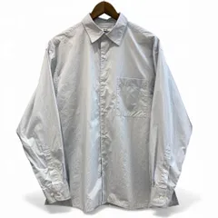 UNIQLO ユニクロC 24AW ブロード オーバーサイズ シャツ ストライプ 474574 ライトブルー サイズM 長袖シャツ 綿100% コットン ビジネス メンズ 秋 ゴーゴー古着マルイ草加店2410