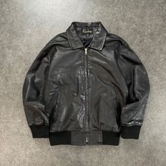 90s Vintage lamb leather jacket black - メルカリ