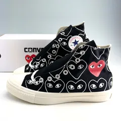 未使用品 PLAY COMME des GARCONS CONVERSE CHUCK TAYLOR Hi  us8.5 27cm コムデギャルソン コンバース チャックテイラー ハイ ■