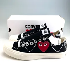 未使用品 PLAY COMME des GARCONS CONVERSE CHUCK TAYLOR Low  us7.5 26cm コムデギャルソン コンバース チャックテイラー ロー ■