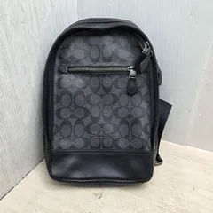 11 S99724 COACH コーチ F37573 ボディバッグ シグネチャー PVC ショルダーバッグ レザー バッグ 鞄 メンズ 美品