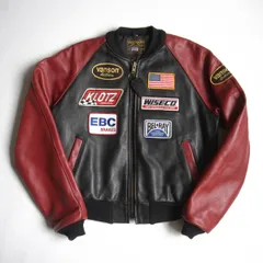 XXL USA製 バンソン TJP ワッペン装飾 レザー レーシング スタジャン XXL USA製 バンソン TJP ワッペン装飾 レザー レーシング スタジャン