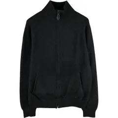 Paul Smith カシミヤ混 短丈 フルジップ ドライバーズ ニット 黒 Paul Smith カシミヤ混 短丈 フルジップ ドライバーズ ニット