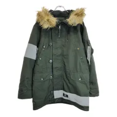 ALPHA INDUSTRIES アルファ インダストリーズ N-3B フライトジャケット ミリタリー オリーブ(メンズ M)中古 古着 V2166