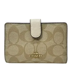 2906 COACH コーチ 折り財布 PVC ベージュ コンパクト