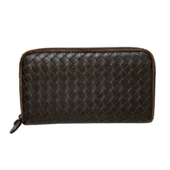 BOTTEGA VENETA(ボッテガヴェネタ) 長財布 ジップアラウンドウォレット ダークブラウン ラウンドファスナー レザー
