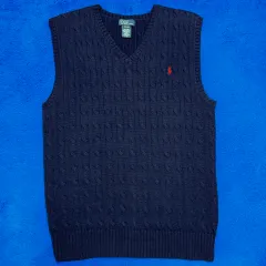POLO RALPH LAUREN ポロラルフローレン Vネック ニット ベスト XL (18-20)