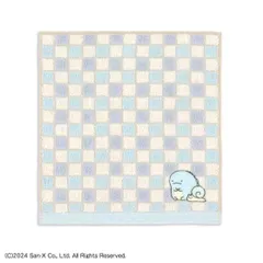 【メール便】すみっコぐらし ハンドタオル フルフィーコットン ミニタオル すみっコとみにっコ ブルー サンエックス タオル美術館 プレゼント キャラクター グッズ 