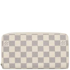 ルイヴィトン LOUIS VUITTON 長財布 ジッピー ウォレット ダミエアズールキャンバス ダミエアズール ゴールド金具 ラウンドファスナー 白  N60019 RFID 【箱】【中古】