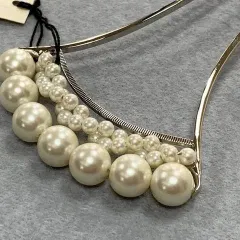 京都「大原商店」謹製　留袖・訪問着・振袖に礼装用かんざし（パール調）ゴールド