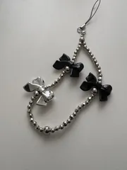 リボンストラップ　BLACK