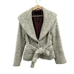 DOUBLE STANDARD CLOTHING(ダブルスタンダードクロージング) コート レディース - 白×黒 長袖/ショート丈/秋/冬