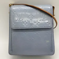 Louis Vuitton ルイ・ヴィトン M91224 モット ショルダーバッグ ポシェット モノグラム ヴェルニ ブルー ヴィンテージ レディース メンズ ファッション USED