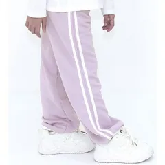 Bee【クーポン利用で20％OFF♪】ラインジョガーパンツ◇ライラック◇韓国子供服 韓国子ども服 韓国こども服 キッズ 女の子 100 110 120 130 140 150