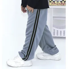 Bee【クーポン利用で20％OFF♪】ラインジョガーパンツ◇くすみブルー◇韓国子供服 韓国子ども服 韓国こども服 キッズ 女の子 100 110 120 130 140 150