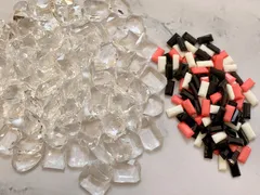 ハンドメイド　穴なしパーツ　パーツ　アクセサリーパーツ　ガラスパーツ　手芸資材　クラフト素材　ネックレス　ピアス　詰め合わせセット