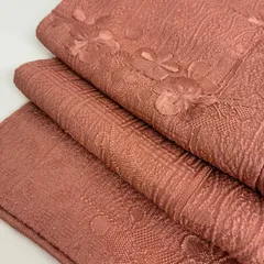 付下げ 刺繍 無地付下げ 膨れ織 裄65 素敵な地紋 正絹 着物 MK-1052