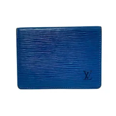 LOUIS VUITTON(ルイヴィトン) パスケース エピ ポルト2カルトヴェルティカル M63205 トレドブルー レザー