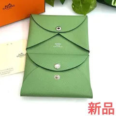 HERMES カルヴィ デュオ グリーン カードケース 056563のサムネイル