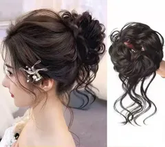 お団子 ウィッグ ウィッグ つけ毛 髪飾り お団子 まとめ髪 和装 部分 ボリュームアップ ポイントウィッグ ピッタリな髪型 おしゃれ 結婚式 自然 感 簡単 成人式 結納 人気 レディース 簡単装着