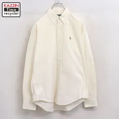 80s vintage RALPH LAUREN ボタンダウン オックスフォード 長袖シャツ メンズ 表記18サイズ