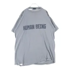 バレンシアガ サイズ:1  824285 TSVV1 HUMAN BEINGプリント ダメージ加工Tシャツ 中古 SB01 BALENCIAGA (バレンシアガ) 25SS HUMAN BEING ヒューマンビーング