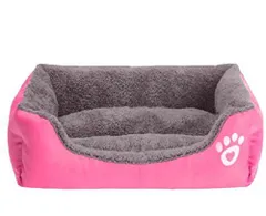 【特価セール】【SCGEHA】洗える ペット用 ベッド 簡易 撥水 加工 犬 猫 秋 冬 小型犬 中型犬 カラフル ４カラー ３サイズ ふわふわ もこもこ あったか ワンちゃんネコちゃん大喜び♪（Ｓ／ピンク）のサムネイル