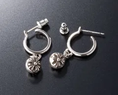 シルバー925 クロスチャーム フープピアス メンズ レディース 両耳 ペア ゴシック系 バイカースタイル シンプル おしゃれ 高品質 シルバーアクセサリー ギフト 新品 即日発送 102