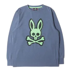 【美品】Psycho Bunny サイコバニー カットソー 青 ヘザーブルー サイズ:L | グラフィック メランジ ロングスリーブ Tシャツ 121567 CSS585 | ロンT 長袖 トップス 【メンズ】【中古】のサムネイル