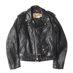 Schott ショット ジャケット ブラック 黒 サイズ:36 | USA製 618 | 90s ステアハイドレザー ダブル ライダースジャケット | 90年代 ヴィンテージ 古着 | アウター ブルゾン 上着【メンズ】【中古】