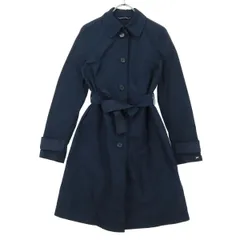 TOMMY HILFIGER トミーヒルフィガー 長袖 チェスターコート 2 ネイビー インナー付属 取り外し可 レディース 古着
