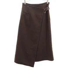 nano universe ナノユニバース ロングスカート 38 ブラウン系 レディース 古着
