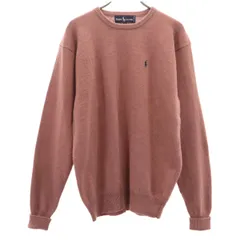 美品 RALPH LAUREN ラルフローレン 長袖 セーター L レッド系 ニット レディース 古着