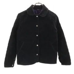 Mackintosh マッキントッシュ SHIPS シップス 別注 イギリス製 コーデュロイ キルティングジャケット S ブラック レディース 古着のサムネイル