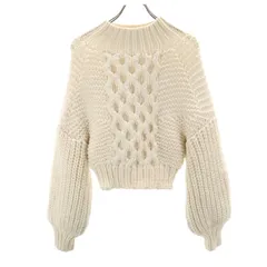 美品 SNIDEL スナイデル 長袖 セーター F アイボリー ニット メンズ 古着