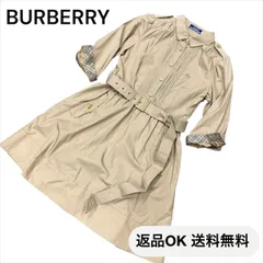 【返品OK】BURBERRY BLUE LABEL  バーバリー ブルーレーベル  シャツワンピース ノバチェック 36サイズ ベージュ ベルト